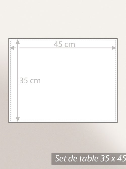 Lot de 2 sets de table enduit AMANDIER - Kiabi
