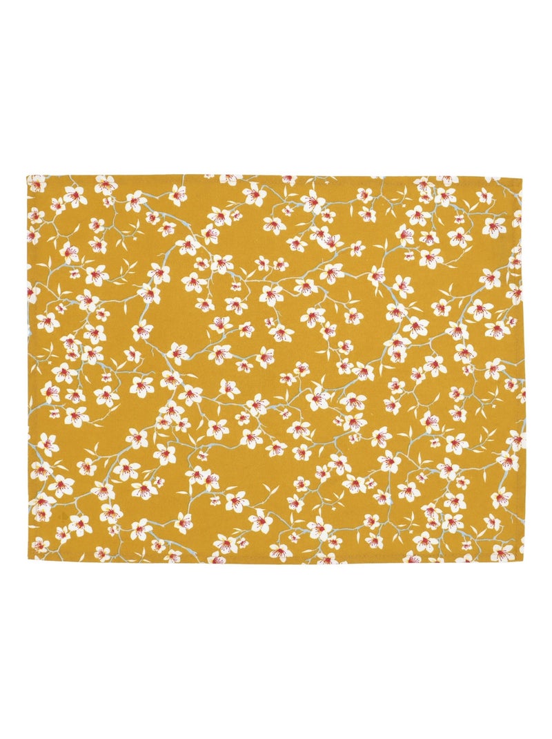 Lot de 2 sets de table enduit AMANDIER Safran - Kiabi