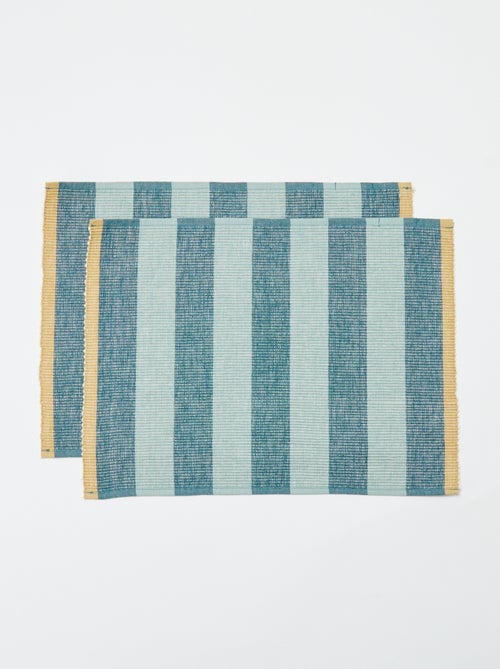 Lot de 2 sets de table fantaisies 32 x 45 cm - Kiabi Home - Kiabi Lot de 2 sets de table fantaisies 32 x 45 cm - Kiabi Home - Kiabi