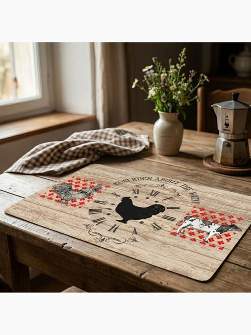 Lot de 2 sets de table FERME - 44 x 28,5 cm -Beige - Kiabi