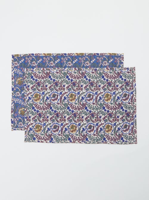 Lot de 2 sets de table fleuris (32x45 cm) - Kiabi