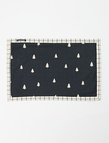 Lot de 2 sets de table imprimé Noël en coton 45x30 cm
