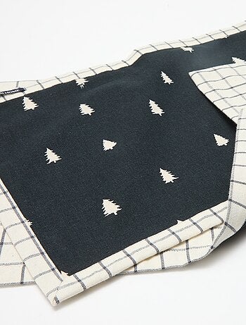 Lot de 2 sets de table imprimé Noël en coton 45x30 cm