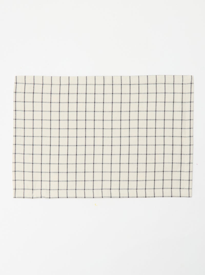 Lot de 2 sets de table imprimé Noël en coton 45x30 cm Noir - Kiabi