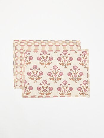 Lot de 2 sets de table imprimés