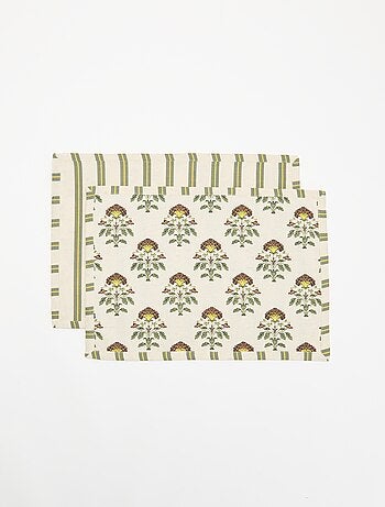 Lot de 2 sets de table imprimés