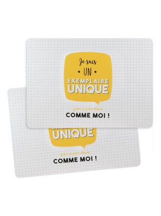 Lot de 2 sets de table JE SUIS