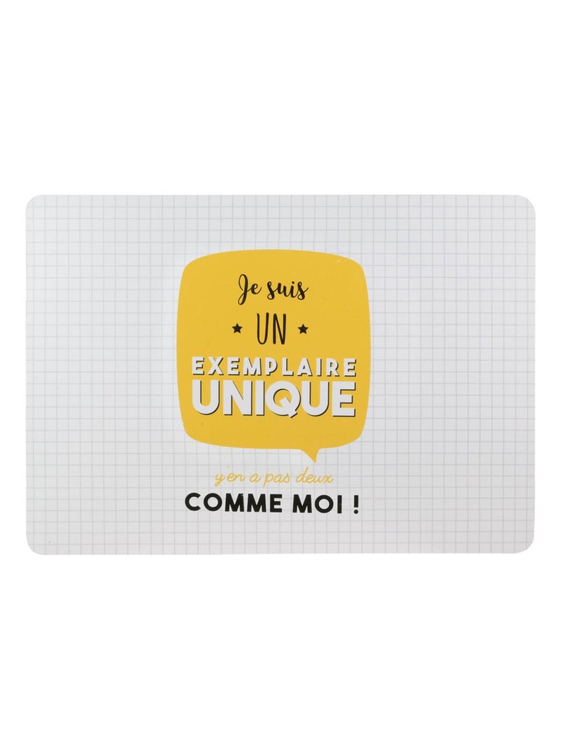 Lot de 2 sets de table JE SUIS Jaune - Kiabi