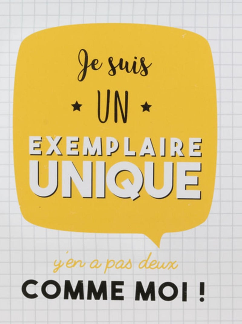 Lot de 2 sets de table JE SUIS Jaune - Kiabi