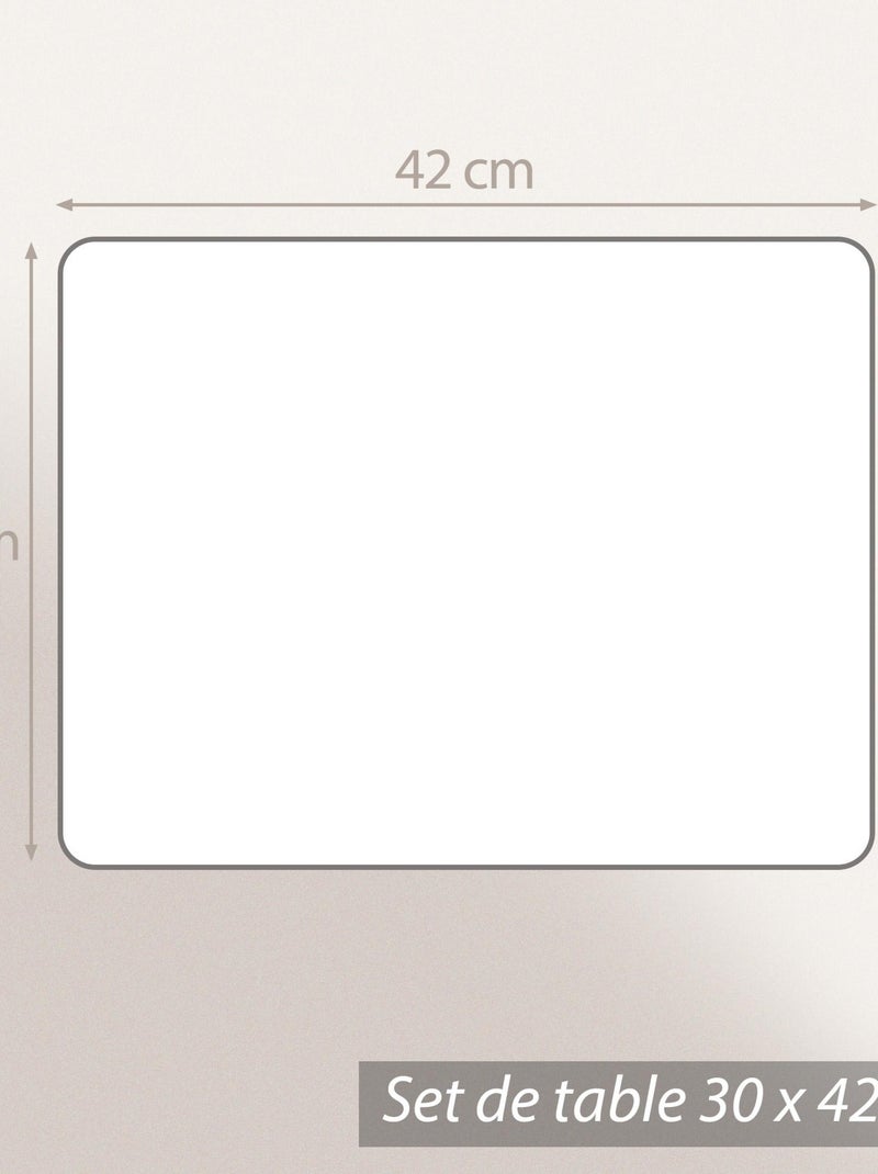 Lot de 2 sets de table JE SUIS Jaune - Kiabi