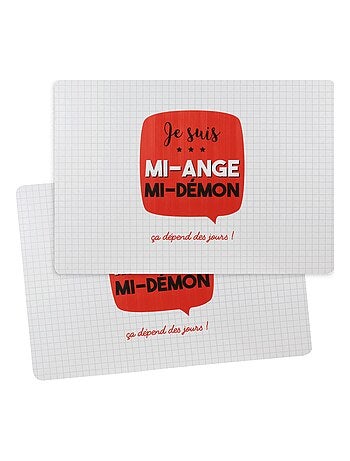 Lot de 2 sets de table JE SUIS