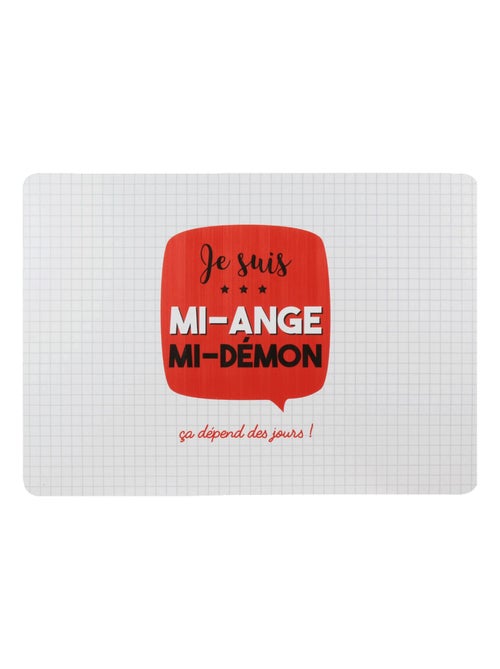 Lot de 2 sets de table JE SUIS - Kiabi Lot de 2 sets de table JE SUIS - Kiabi