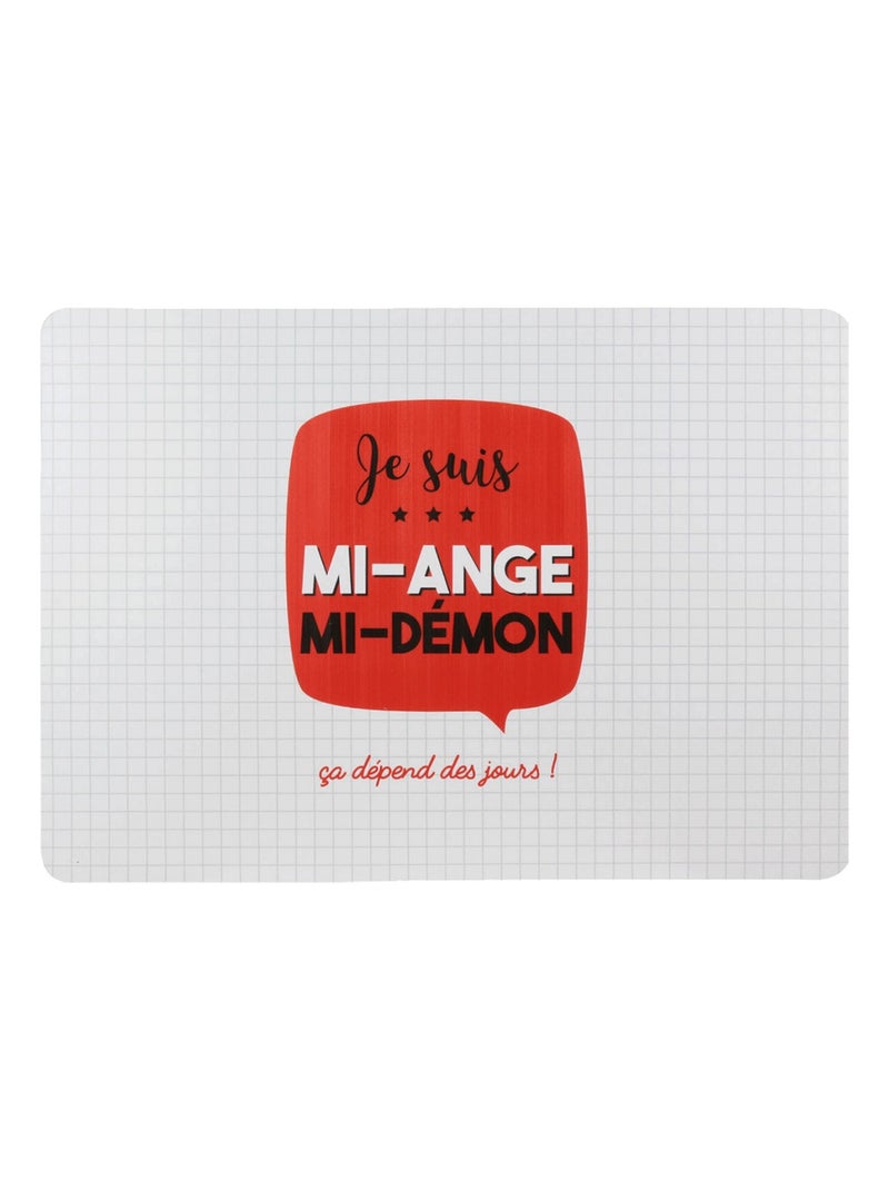 Lot de 2 sets de table JE SUIS Rouge - Kiabi
