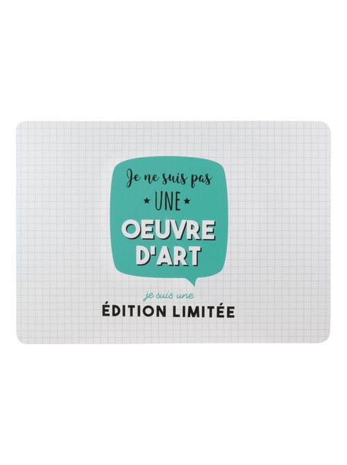 Lot de 2 sets de table JE SUIS - Kiabi Lot de 2 sets de table JE SUIS - Kiabi