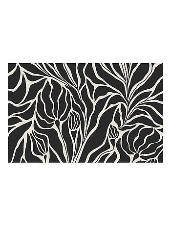 Lot de 2 sets de table LILITH - 28 x 43 cm - Noir et blanc