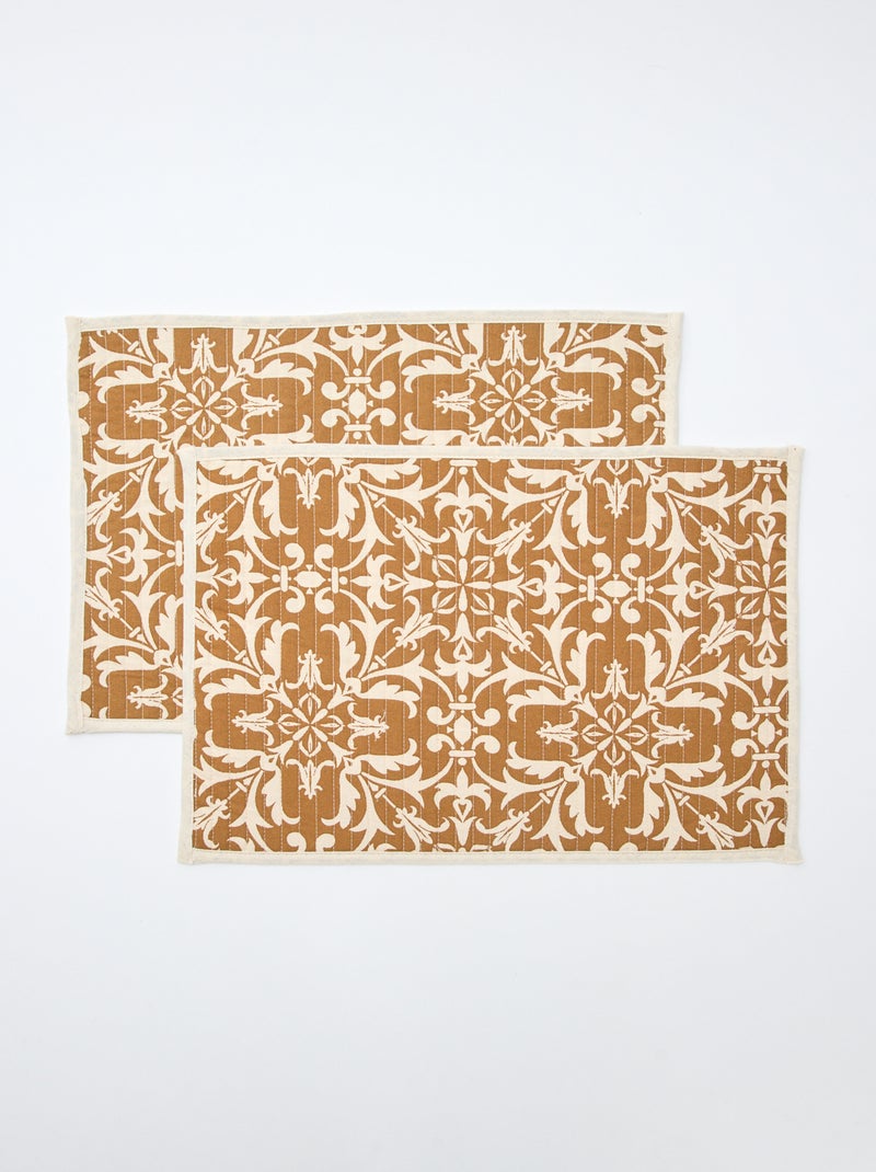Lot de 2 sets de table matelassés (30x45 cm) - Kiabi Home Jaune - Kiabi