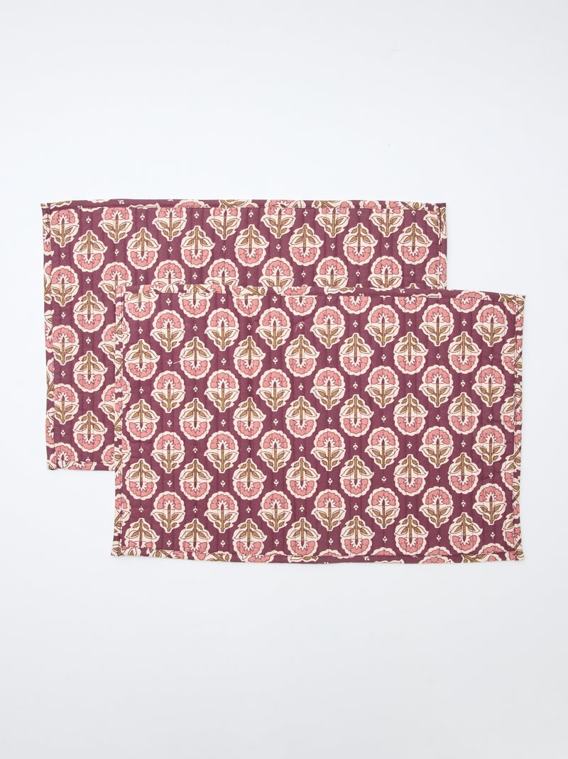 Lot de 2 sets de table matelassés (30x45 cm) - Kiabi Home Violet - Kiabi