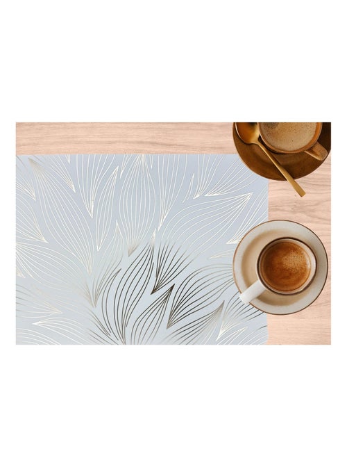 Lot de 2 sets de table motif feuillage avec encre métallique ZEYA - 30 x 45 cm - Or et blanc - Kiabi Lot de 2 sets de table motif feuillage avec encre métallique ZEYA - 30 x 45 cm - Or et blanc - Kiabi