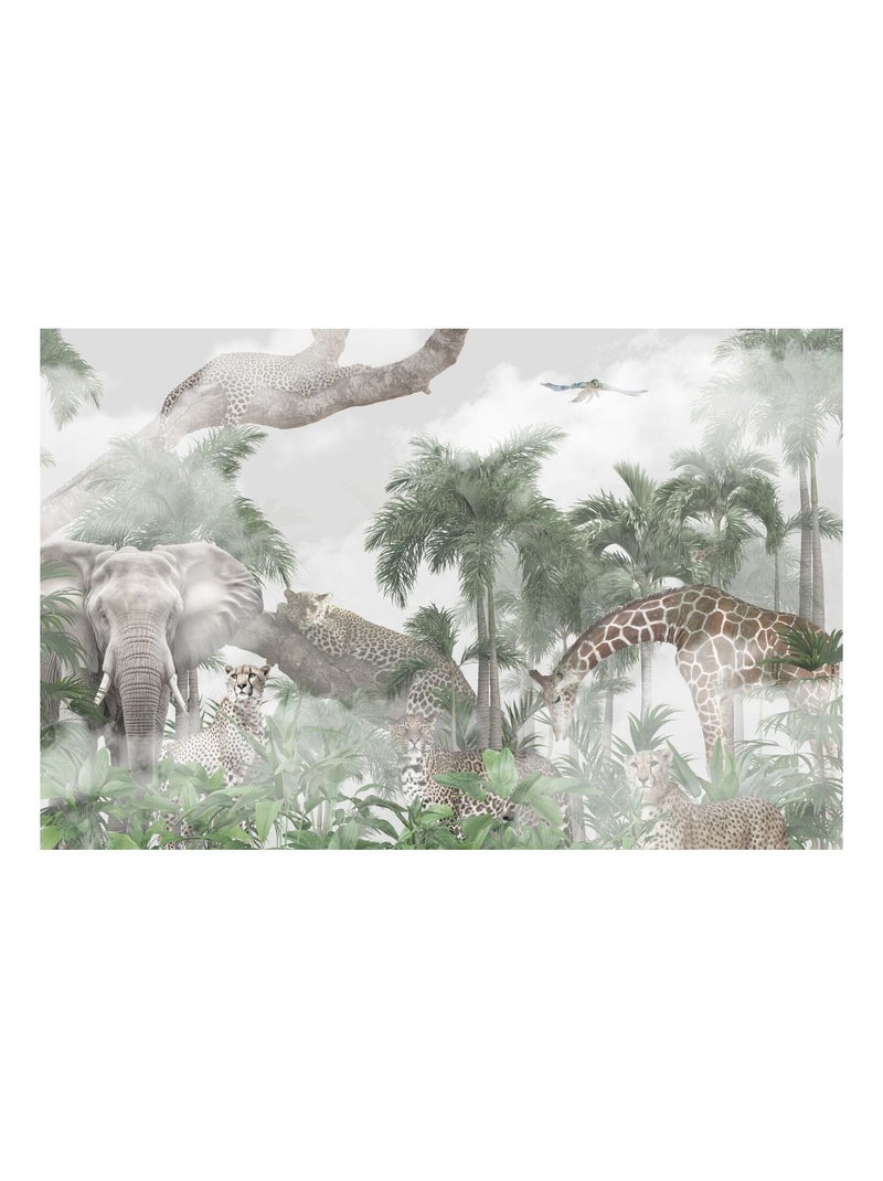 Lot de 2 sets de table motifs animaux OLWEN - 28 x 43 cm Gris - Kiabi
