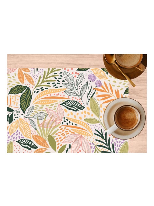 Lot de 2 sets de table motifs feuillage MAOLI - 28 x 43 cm - Multicolore - Kiabi Lot de 2 sets de table motifs feuillage MAOLI - 28 x 43 cm - Multicolore - Kiabi