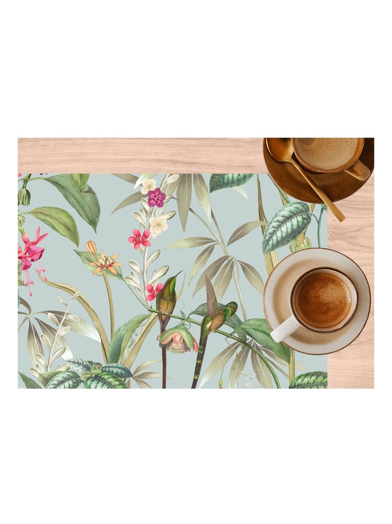 Lot de 2 sets de table motifs tropical BARBARA - 28 x 43 cm - Multicolore Multicolore - Kiabi