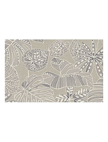 Lot de 2 sets de table motifs tropical WILD - 28 x 43 cm - Ecru