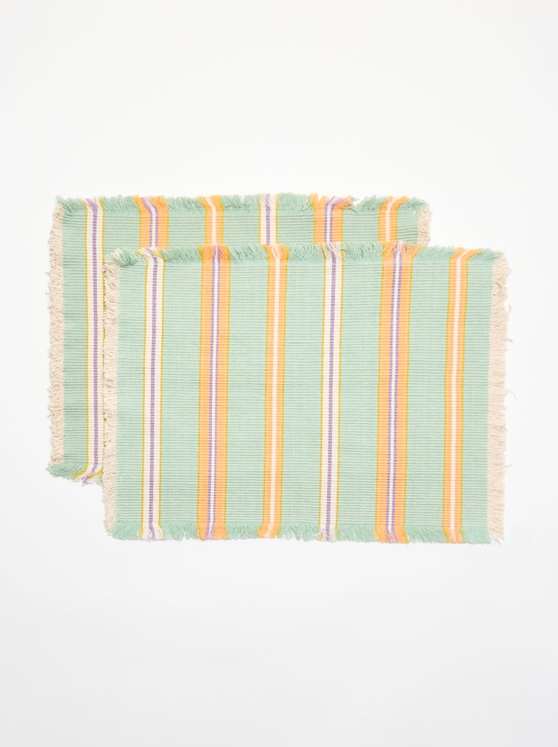 Lot de 2 sets de table Orange - Kiabi