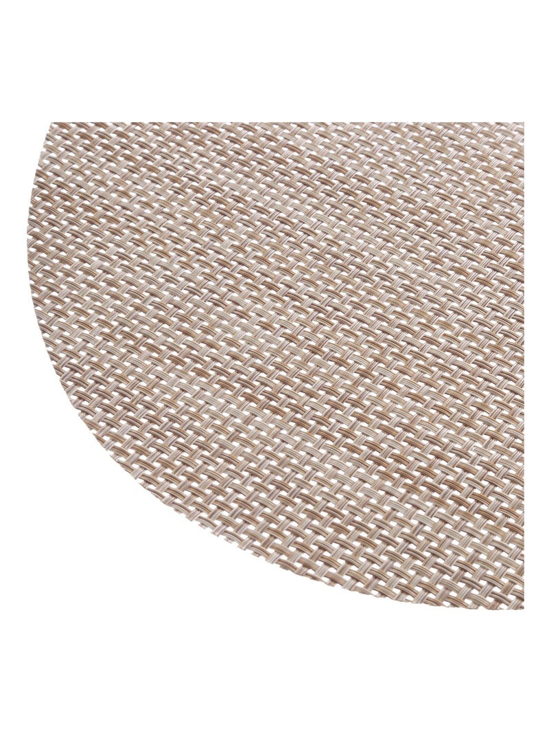 Lot de 2 Sets de table oval effet tissé - 45 x 35 cm - Marron/Beige Marron - Kiabi