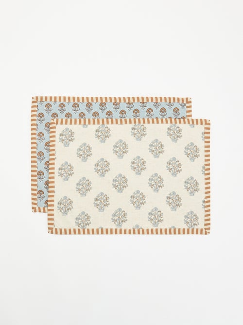 Lot de 2 sets de table rectangulaires - Kiabi Lot de 2 sets de table rectangulaires - Kiabi