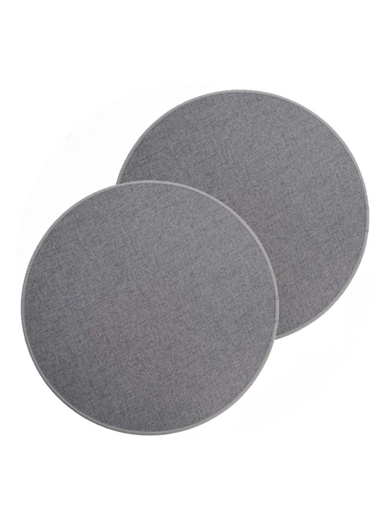 Lot de 2 sets de table tissés antidérapants Gris - Kiabi