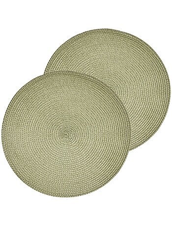 Lot de 2 sets de table tressés AFHIR