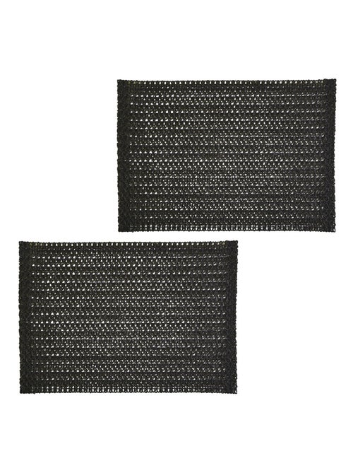 Lot de 2 sets de tables rectangles en jute TORSA - Kiabi