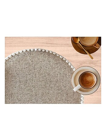 Lot de 2 sets de tables ronds en jute ALAGO