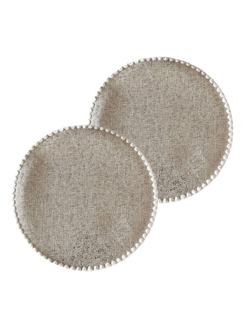 Lot de 2 sets de tables ronds en jute ALAGO - Kiabi Lot de 2 sets de tables ronds en jute ALAGO - Kiabi