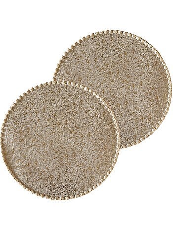 Lot de 2 sets de tables ronds en jute ALAGO