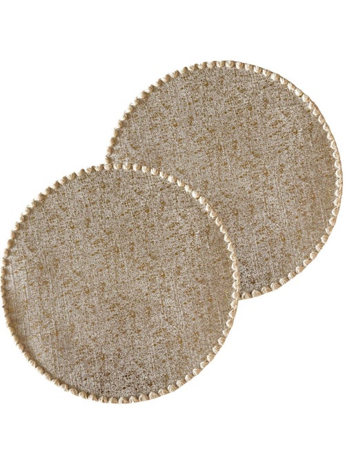 Lot de 2 sets de tables ronds en jute ALAGO - Kiabi Lot de 2 sets de tables ronds en jute ALAGO - Kiabi