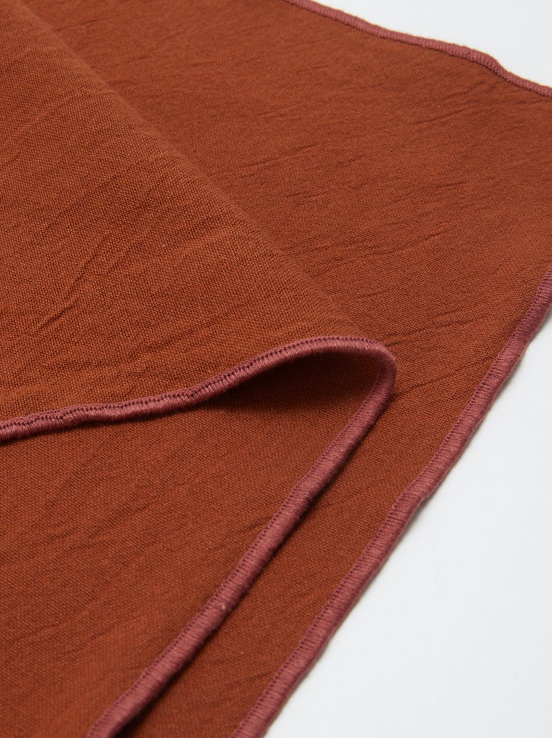 Lot de 2 sets de table/serviettes unis 2 en 1 32 x 40 cm - Kiabi Home Marron - Kiabi
