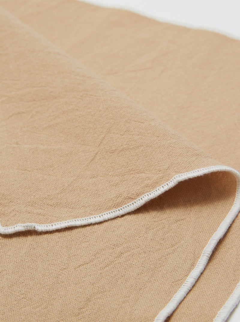 Lot de 2 sets de table/serviettes unis 2 en 1 (32x40 cm) - Kiabi Home Beige - Kiabi