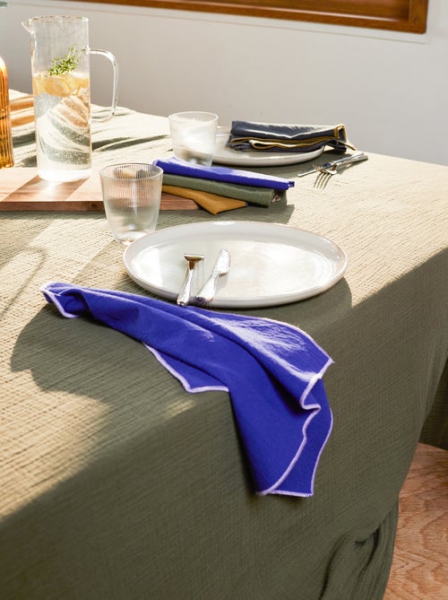 Lot de 2 sets de table/serviettes unis 2 en 1 (32x40 cm) - Kiabi Home - Kiabi