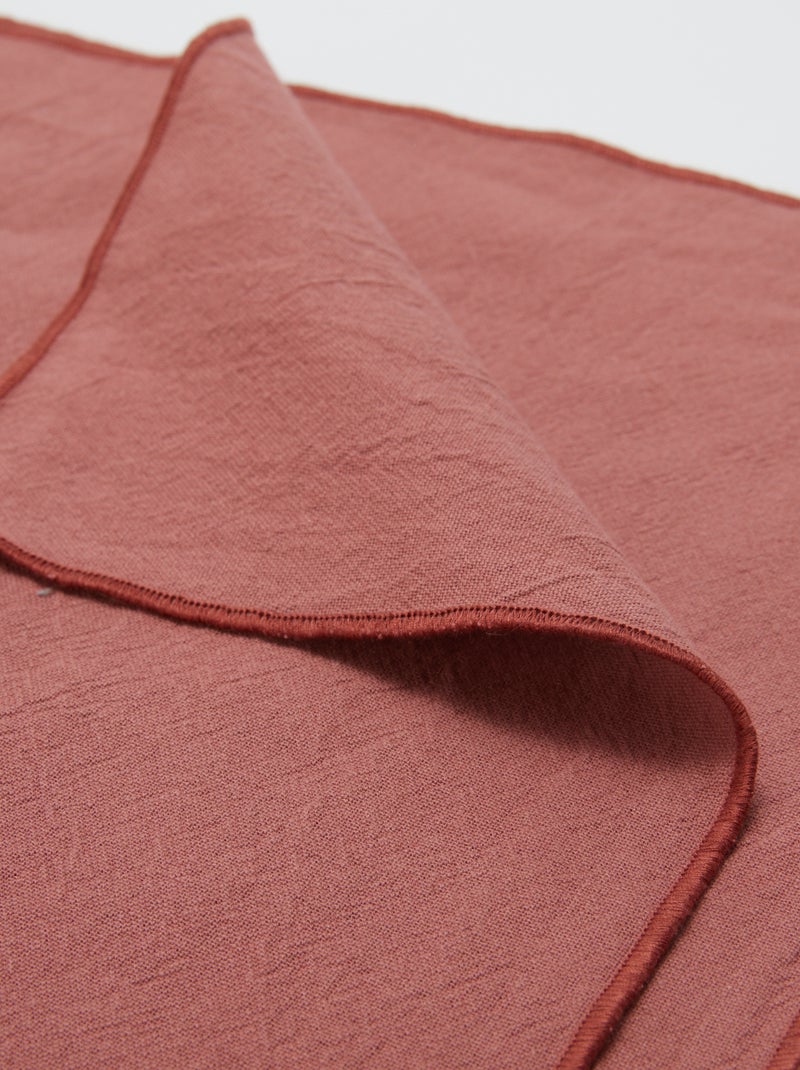 Lot de 2 sets de table/serviettes unis 2 en 1 (32x40 cm) - Kiabi Home Vieux rose - Kiabi