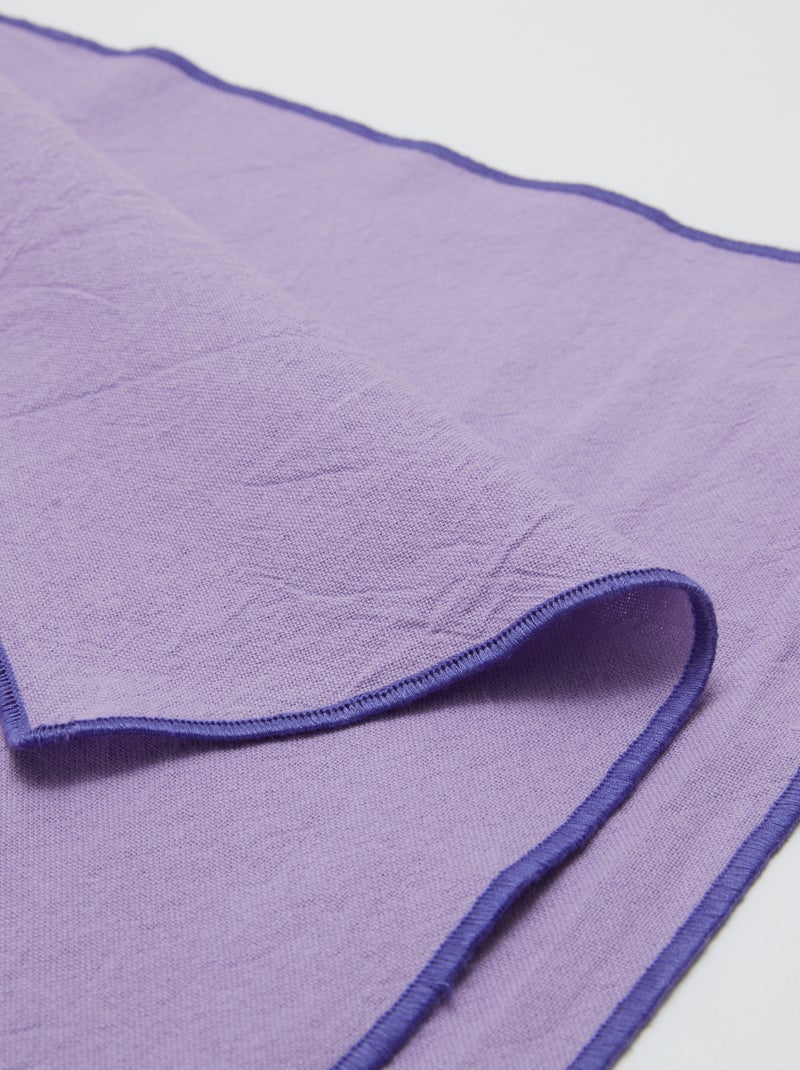 Lot de 2 sets de table/serviettes unis 2 en 1 32x40 cm - Kiabi Home Violet - Kiabi