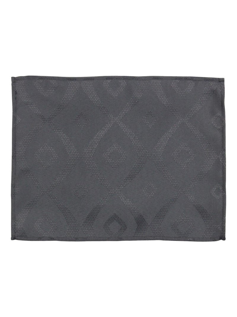 Lot de 2 sets table 35x45 Jacquard BRUNCH Gris - Kiabi