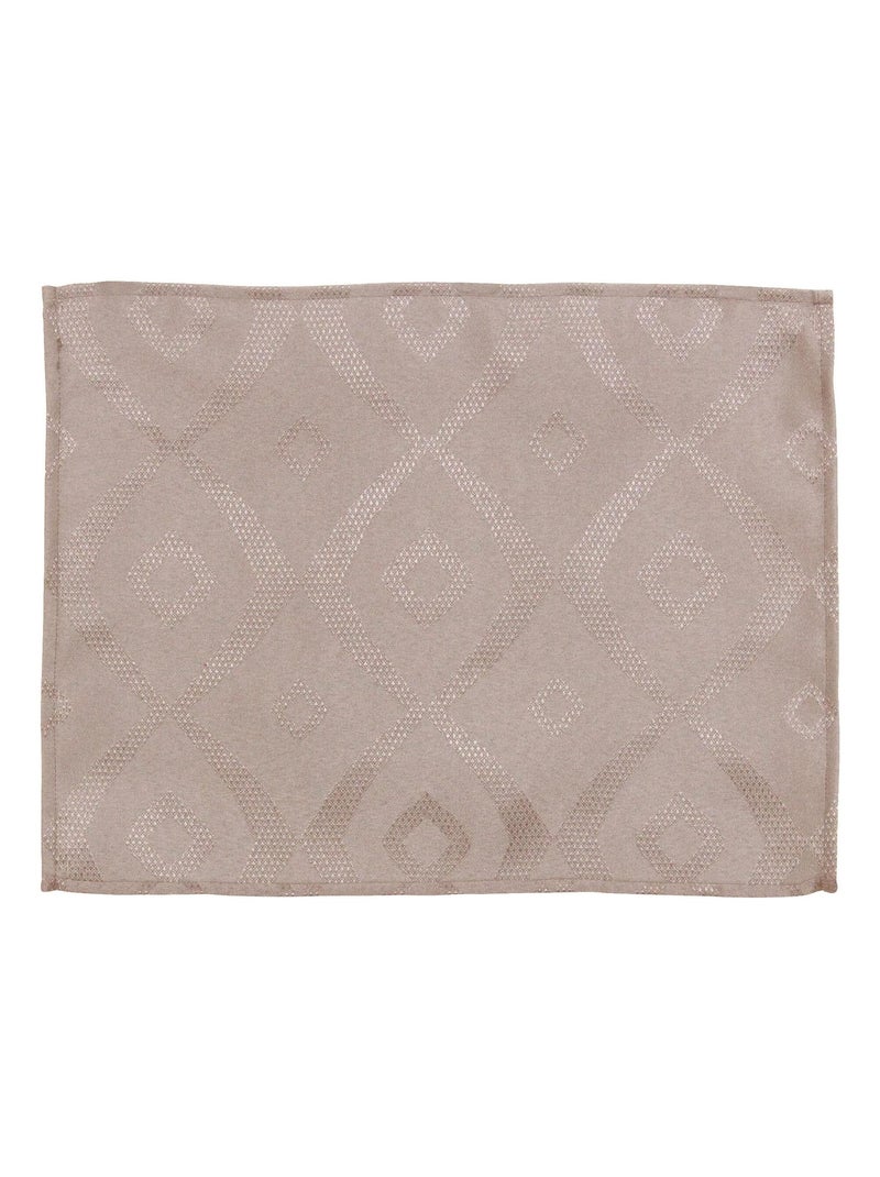 Lot de 2 sets table 35x45 Jacquard BRUNCH Marron - Kiabi