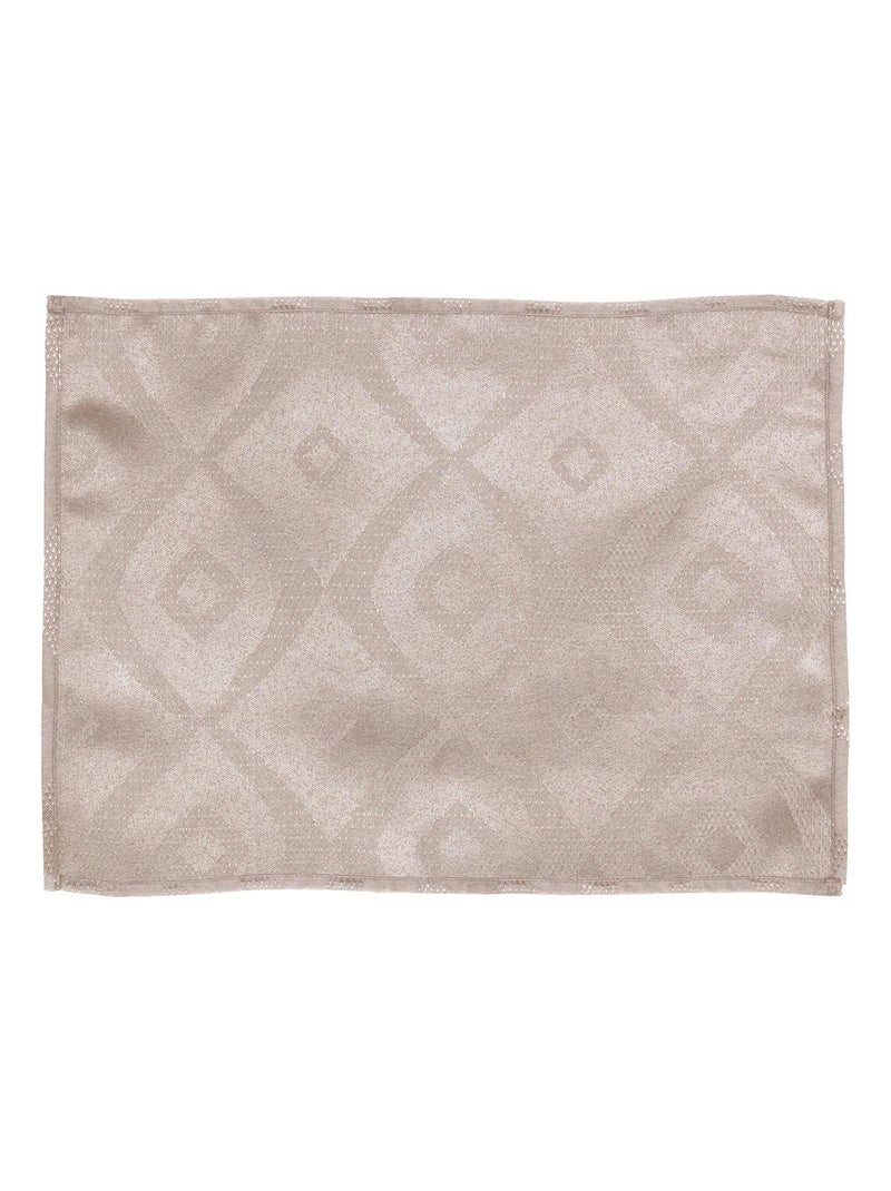 Lot de 2 sets table 35x45 Jacquard BRUNCH Marron - Kiabi