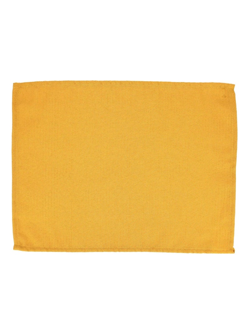Lot de 2 sets table 35x45 Jacquard CUBE Jaune - Kiabi