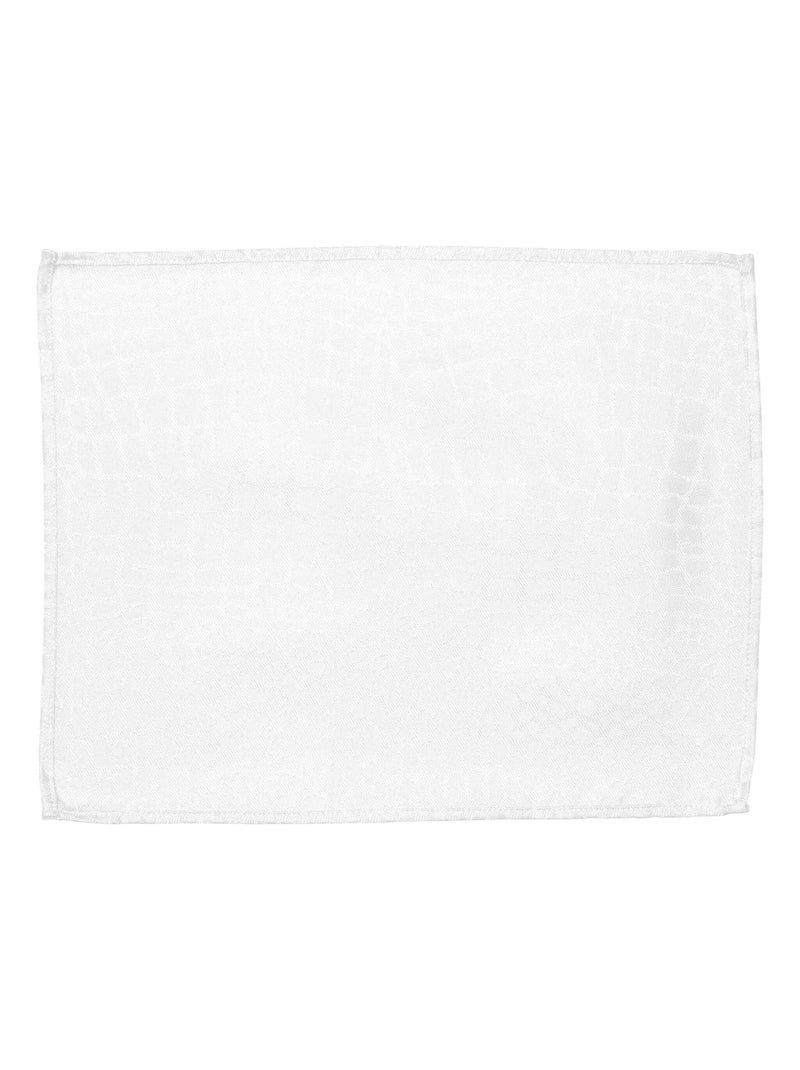 Lot de 2 sets table 35x45 Jacquard LOUNGE Blanc - Kiabi