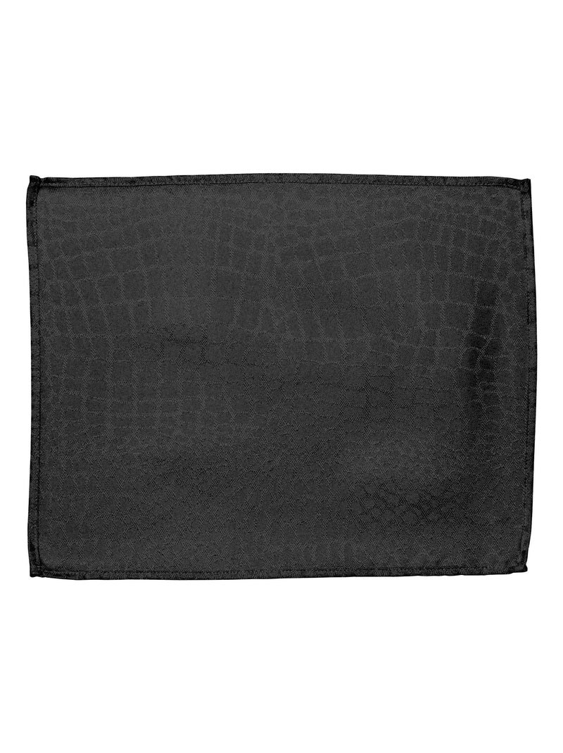 Lot de 2 sets table 35x45 Jacquard LOUNGE Noir Noir - Kiabi