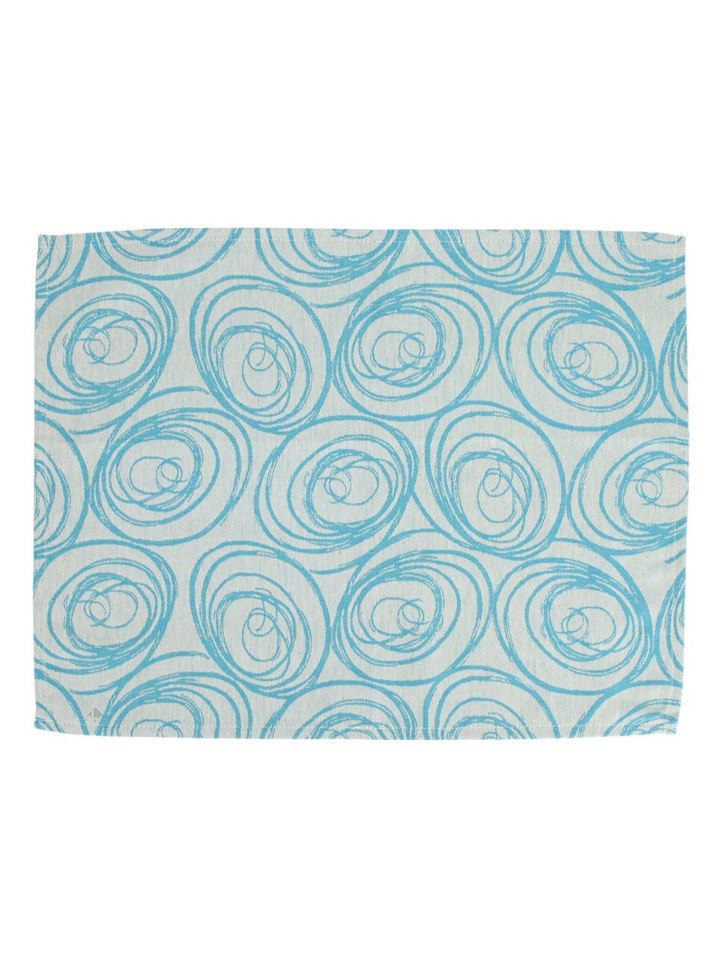 Lot de 2 sets table 35x45 Jacquard SPIRALE Bleu - Kiabi