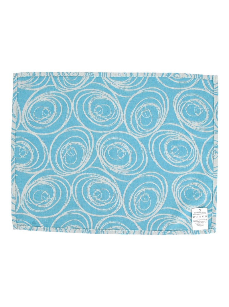 Lot de 2 sets table 35x45 Jacquard SPIRALE Bleu - Kiabi