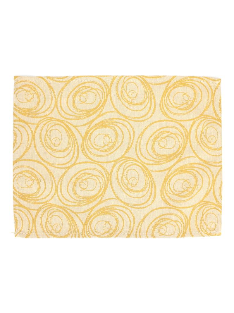 Lot de 2 sets table 35x45 Jacquard SPIRALE Jaune - Kiabi